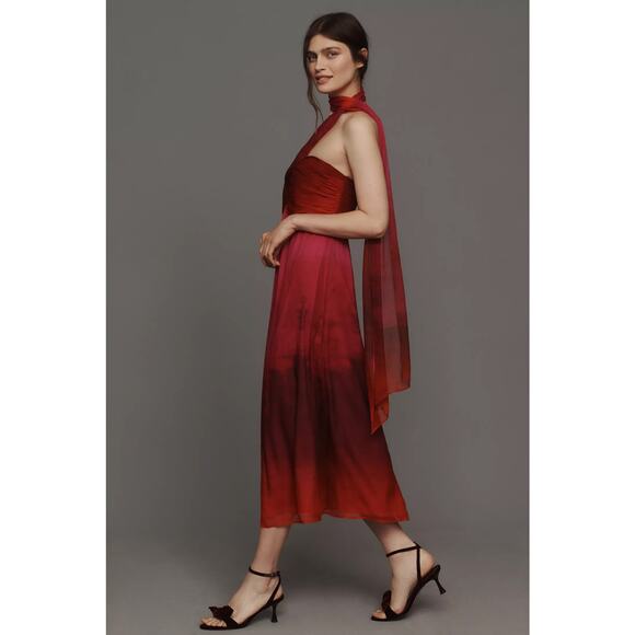 nwt ANTHRPOLOGIE PLENTY by TRACY REESE sz XL Halter Scarf Dress - Picture 2 of 4